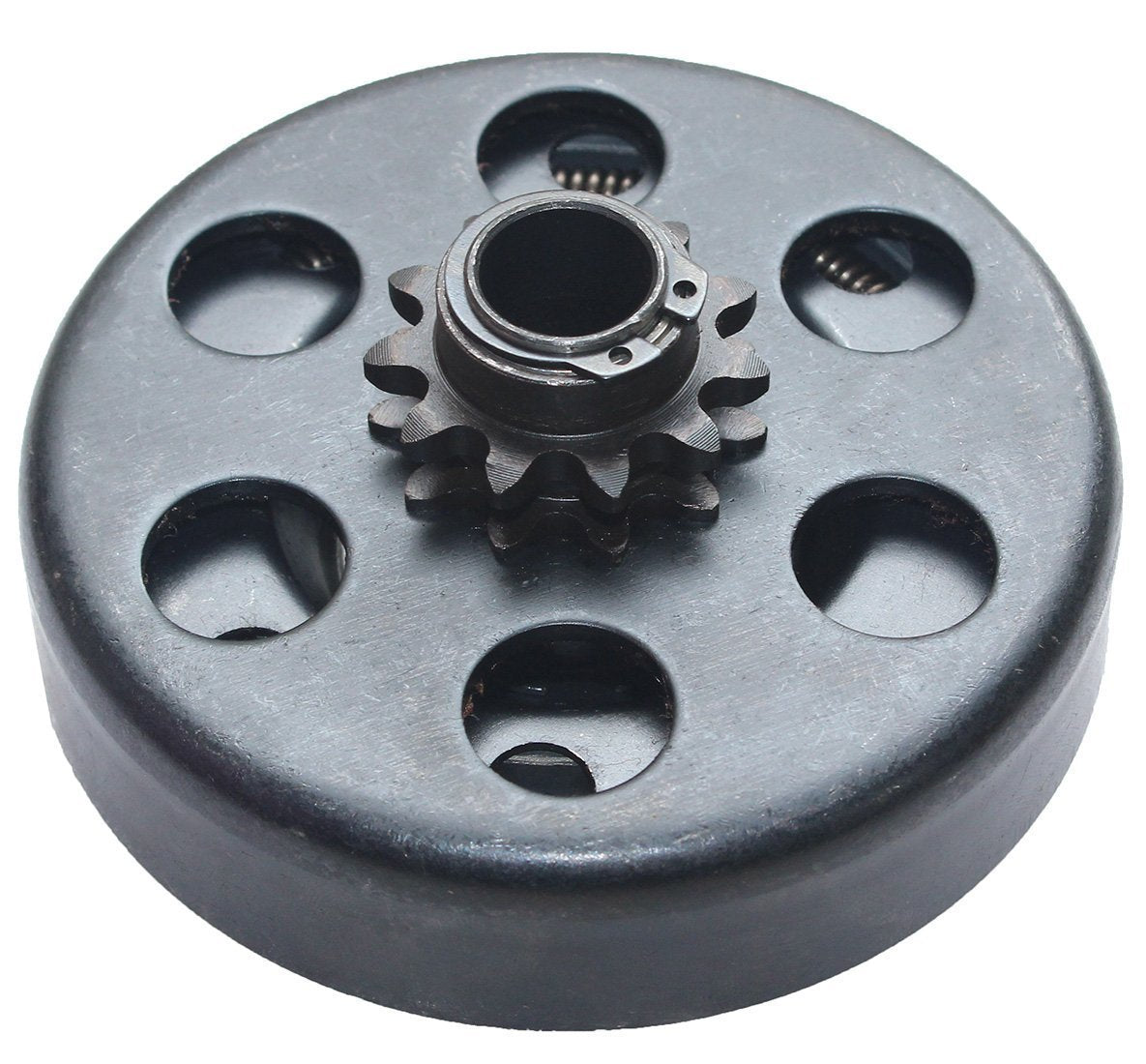 FDJ centrifugal clutch 11-tooth mount installation demonstrating direct bolt-on fit.