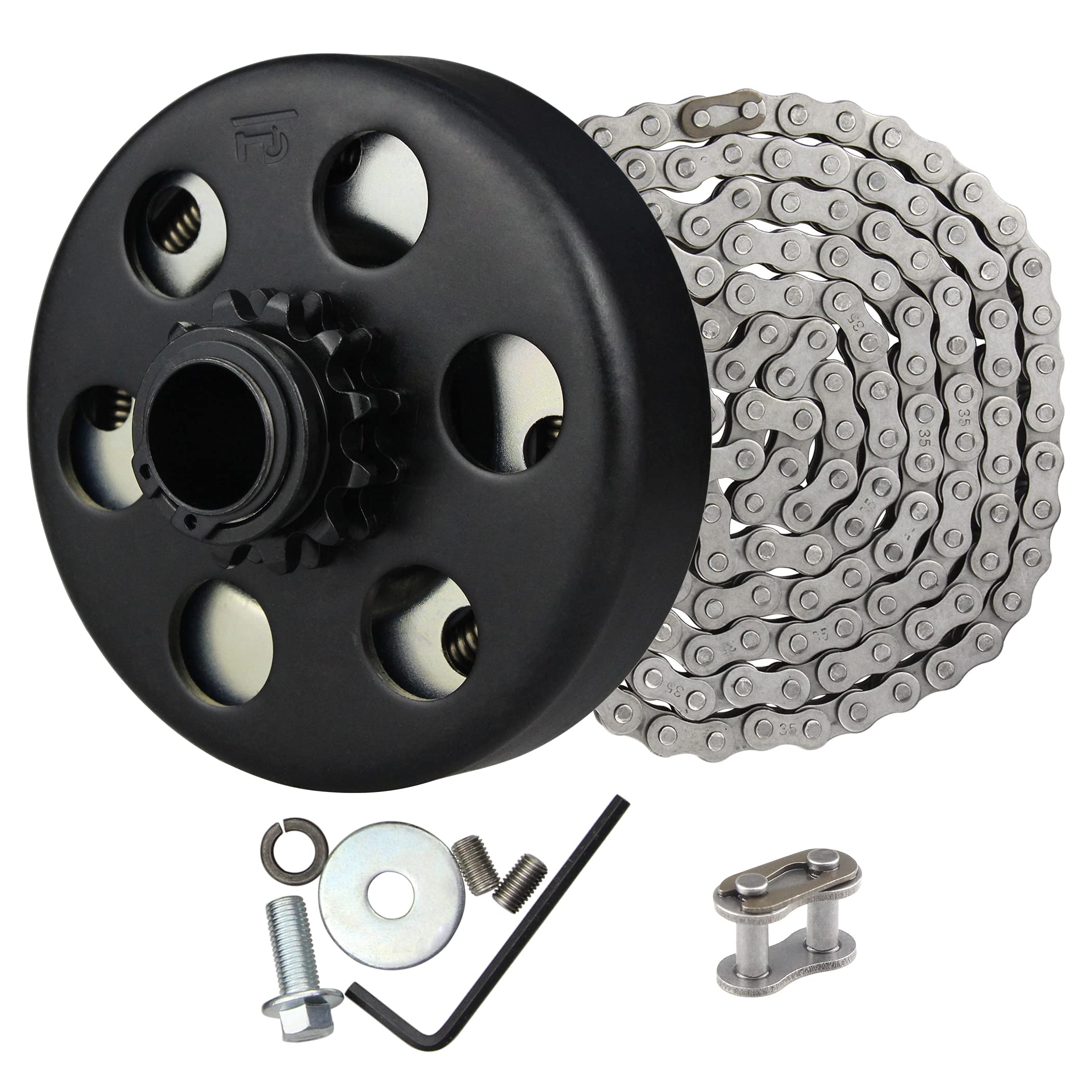 FDJ go-kart clutch 3/4 in 12T for smooth engagement on small engines