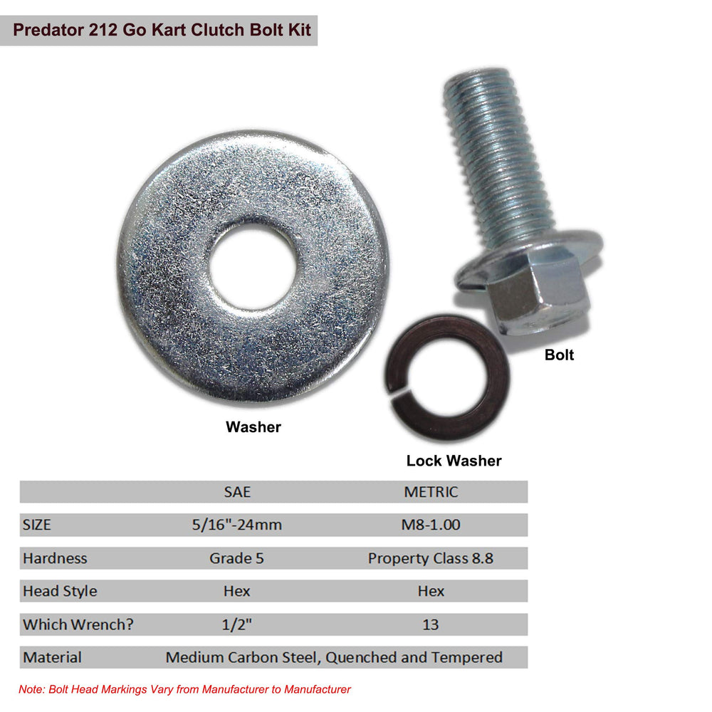 FDJ Predator 212 clutch kit with washer and wrench emphasizes easy assembly