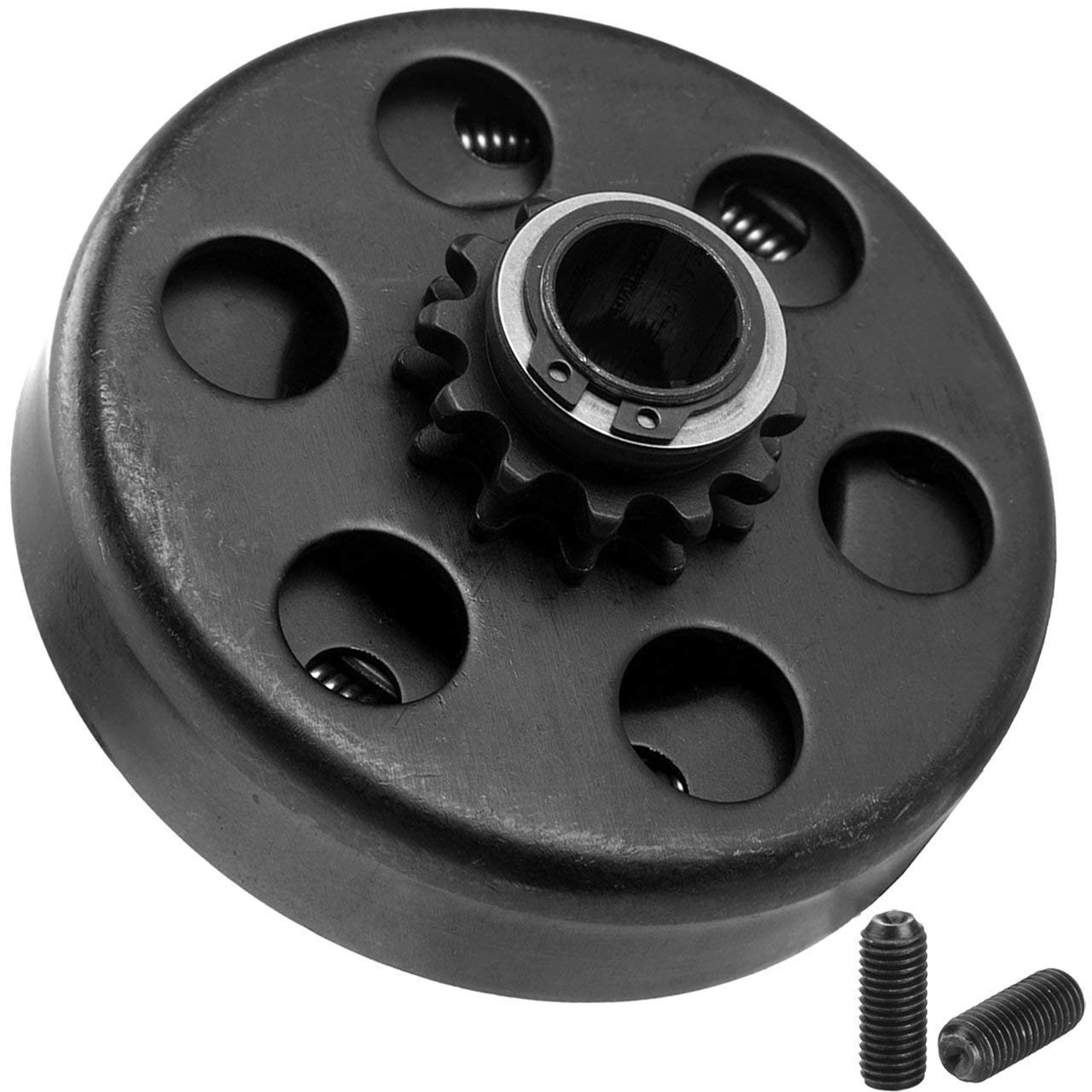 FDJ upgraded 34 bore centrifugal clutch with 12-tooth sprocket enables seamless engine swaps.