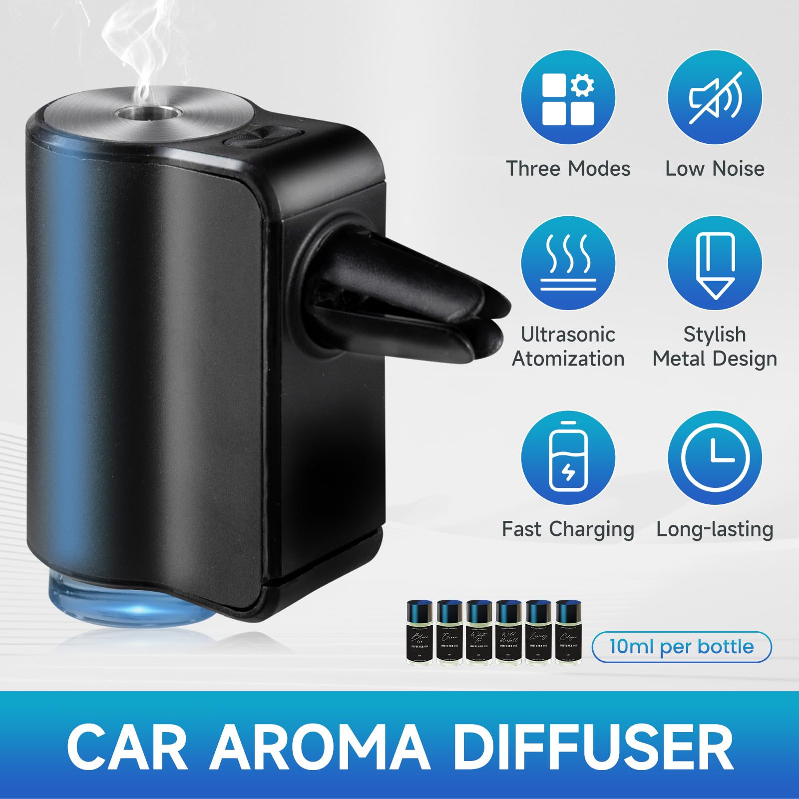 Featwell air freshener vent-clip attachment for quick, tool-free installation in any car.