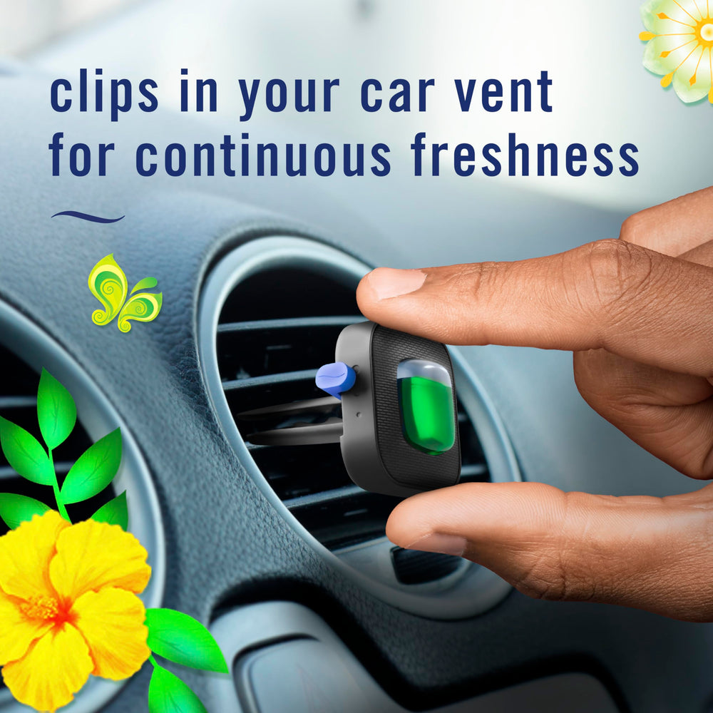 Febreze fabric and air odor-fighter neutralizes odors trapped in upholstery and vents.