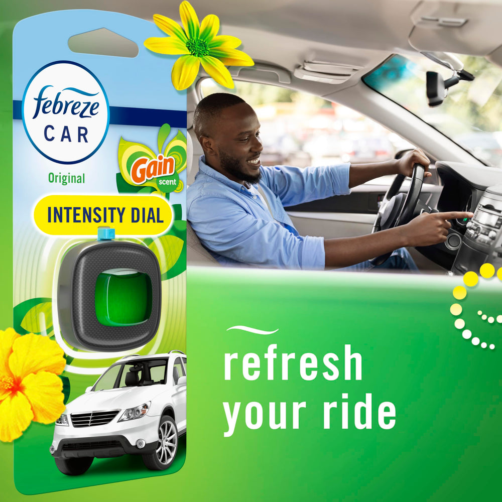 Febreze scent intensity adjust lets you choose low to high strength.