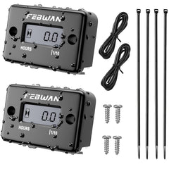 FEBWAN HM1 hour meter front view shows rugged, compact design for durable tracking.
