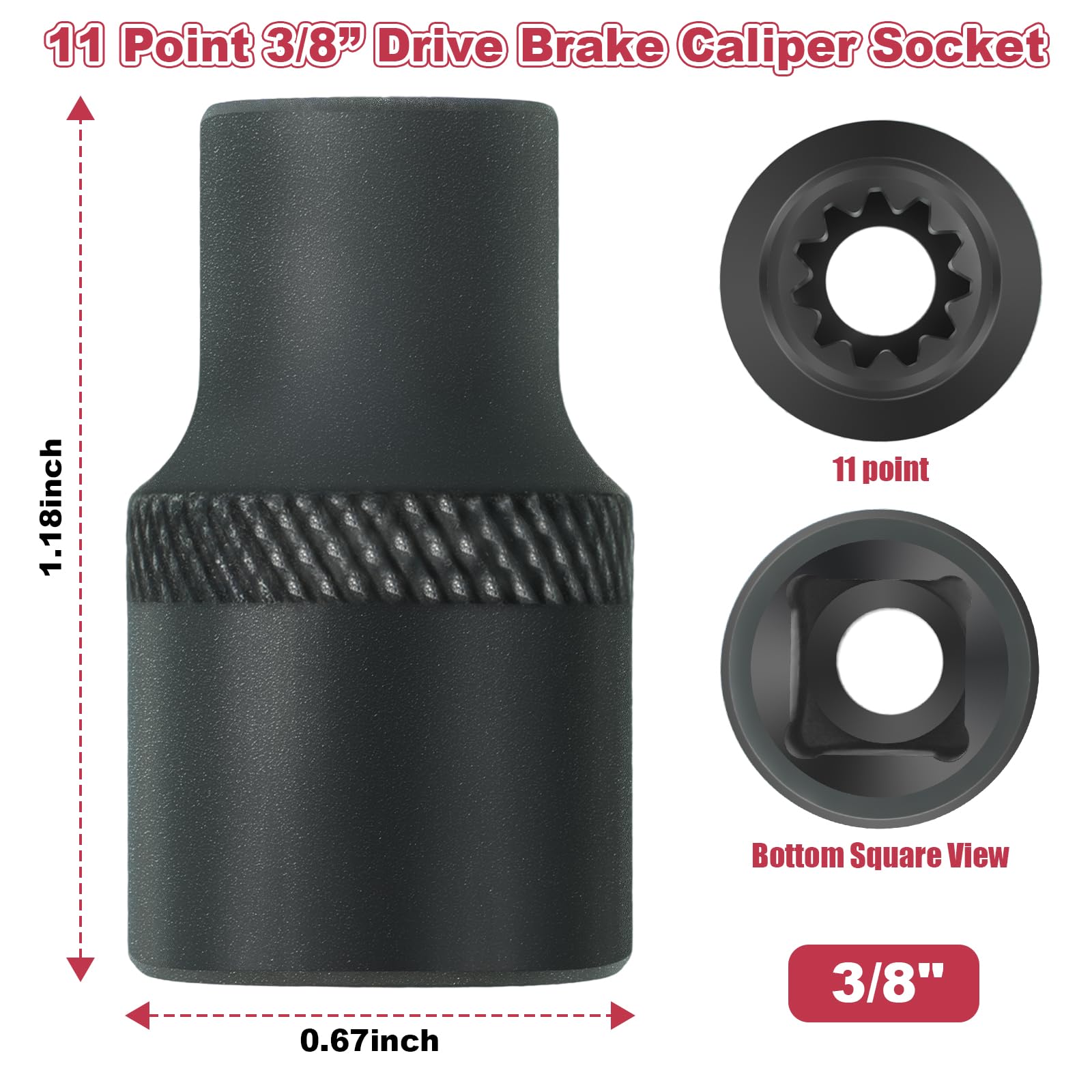 Feekoon 3/8-drive socket enables quick removal and installation