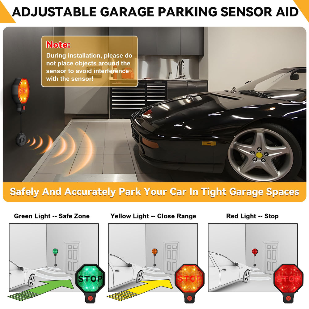 Feekoon parking sensor front view with LED display confirms distance before you stop.
