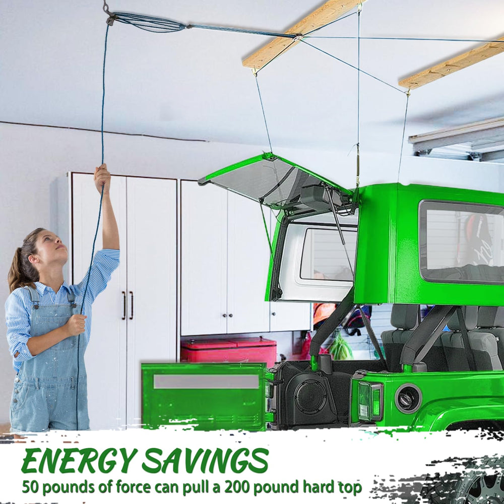 Feeligivin anti-drop hoist system prevents accidental top drop during lowering