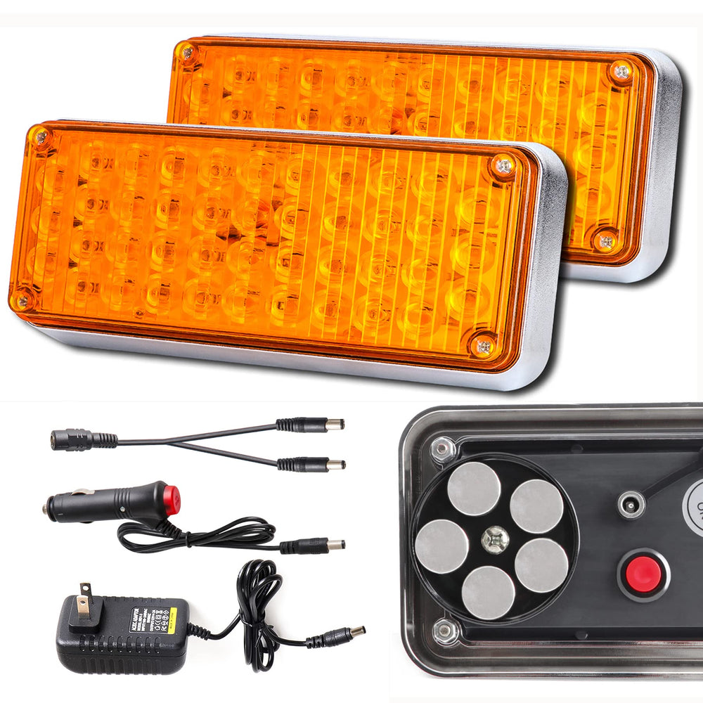 FEELOTAM upgraded magnetic strobe closeup with 42 LEDs for high visibility