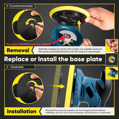 Feenynic easy installation backing plate demonstrated for simple DIY setup