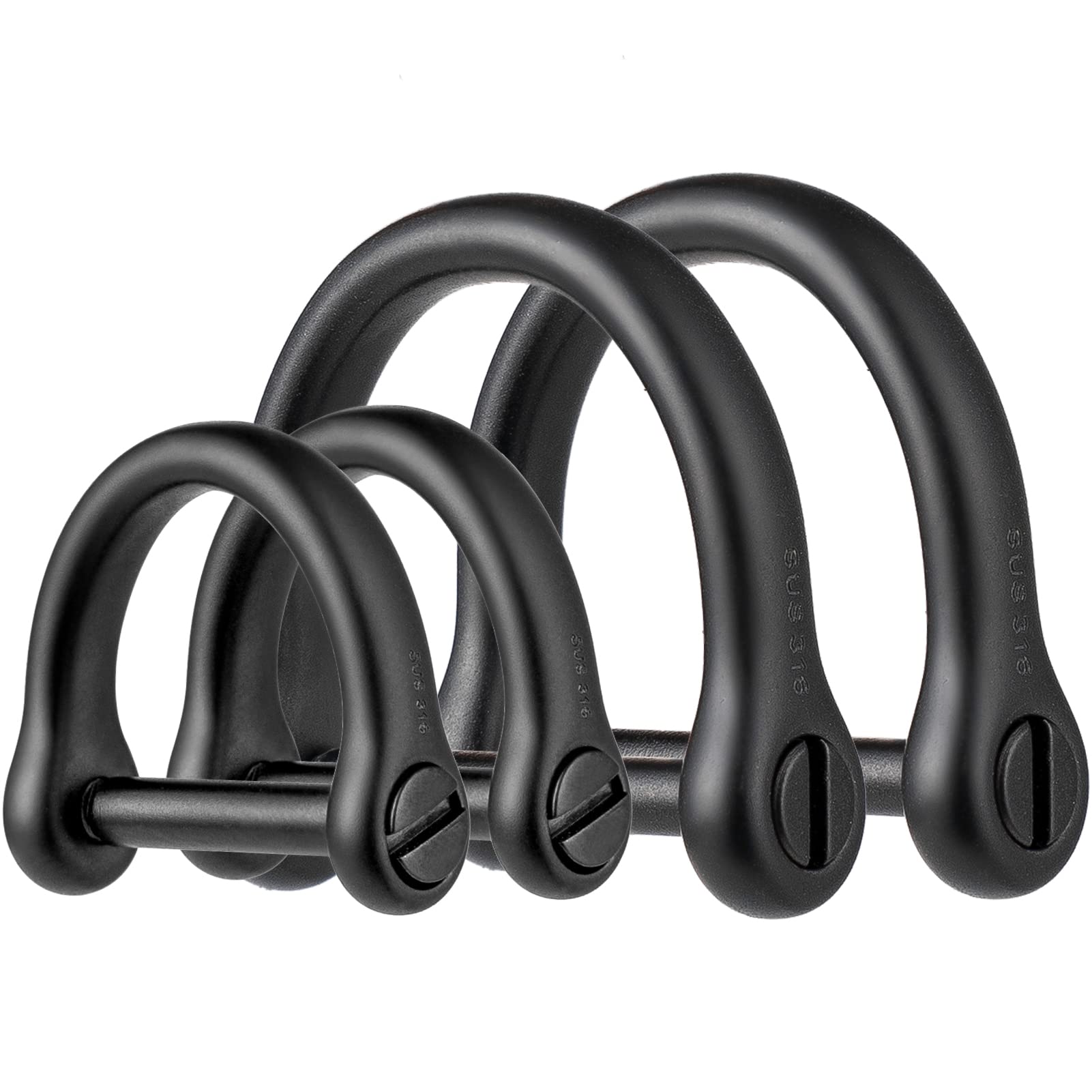 FEGVE D-Ring Keychain stainless steel close-up demonstrates durable construction.
