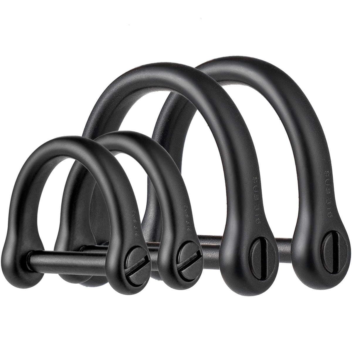FEGVE D-Ring Keychain stainless steel close-up demonstrates durable construction.