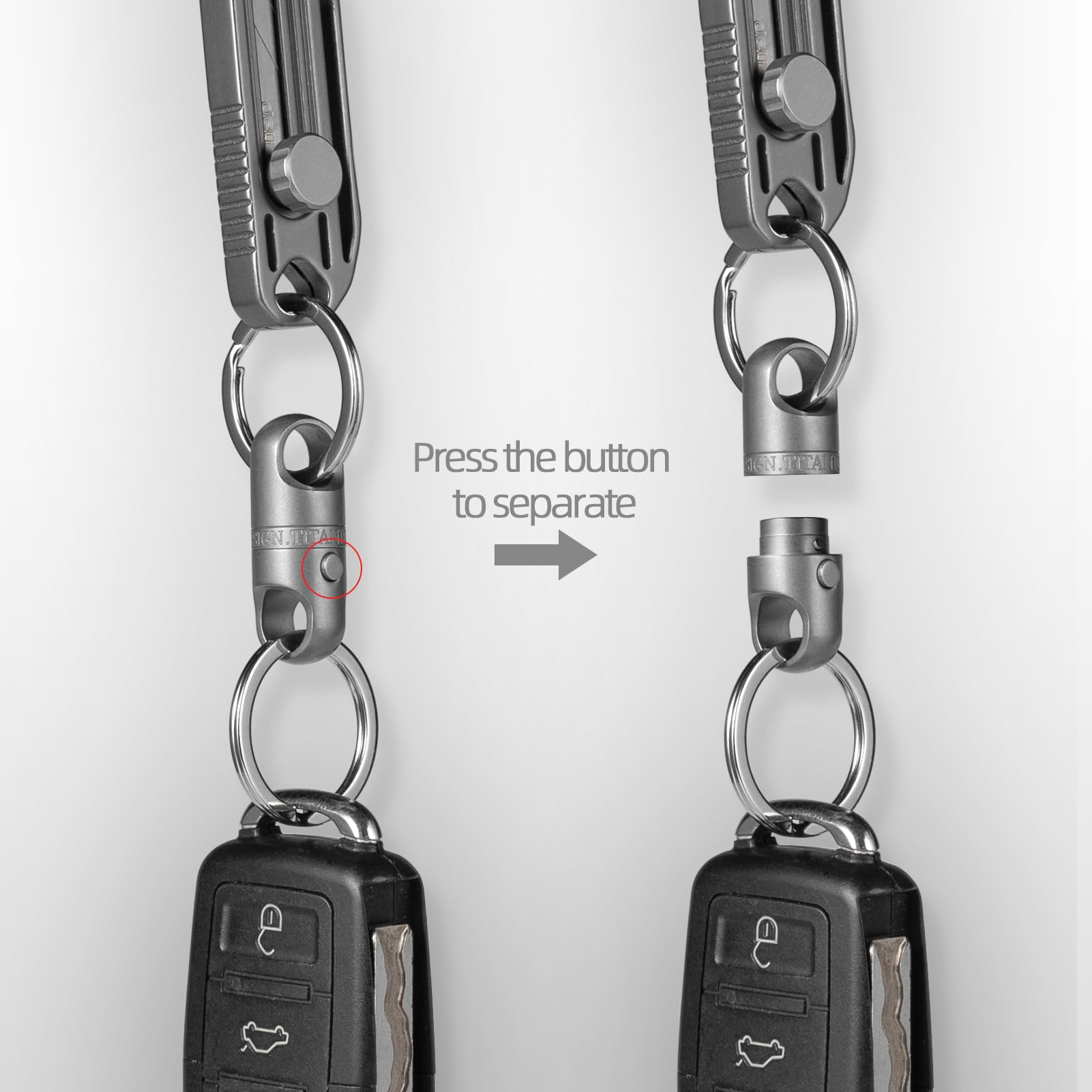FEGVE double-pin locking mechanism keeps keys secure during daily tasks.