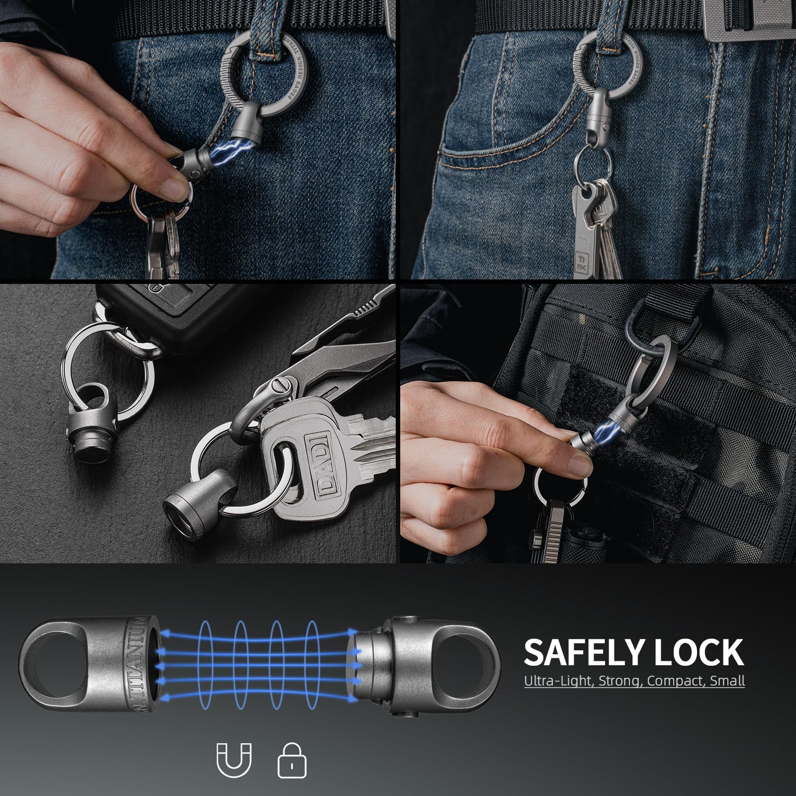 FEGVE includes two stainless rings for versatile organization.