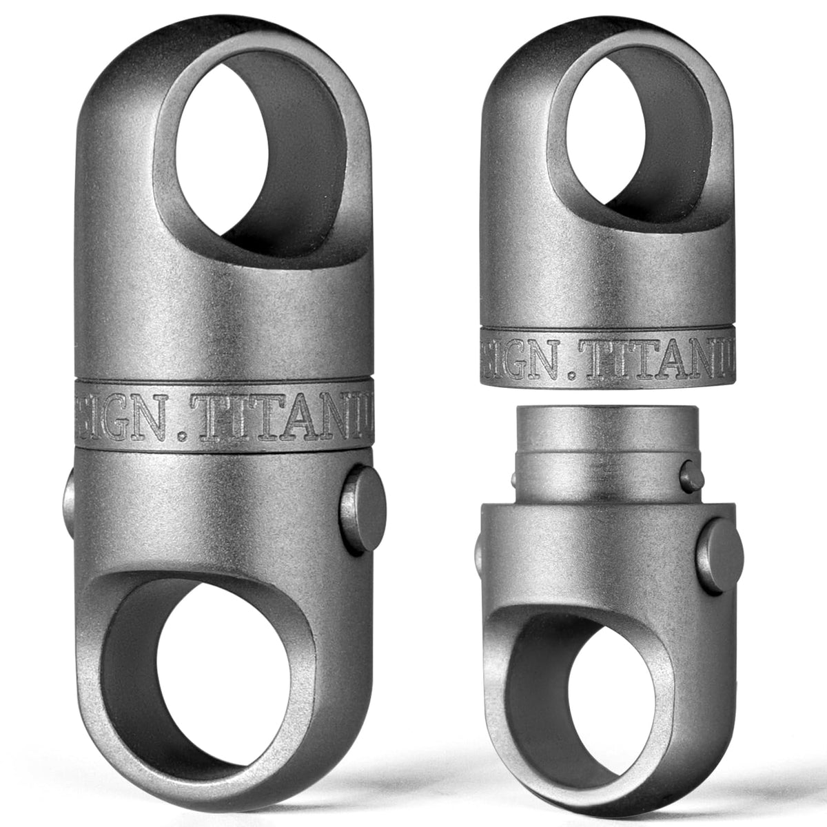 FEGVE magnetic quick-release keychain with titanium body for ultra-light everyday carry.