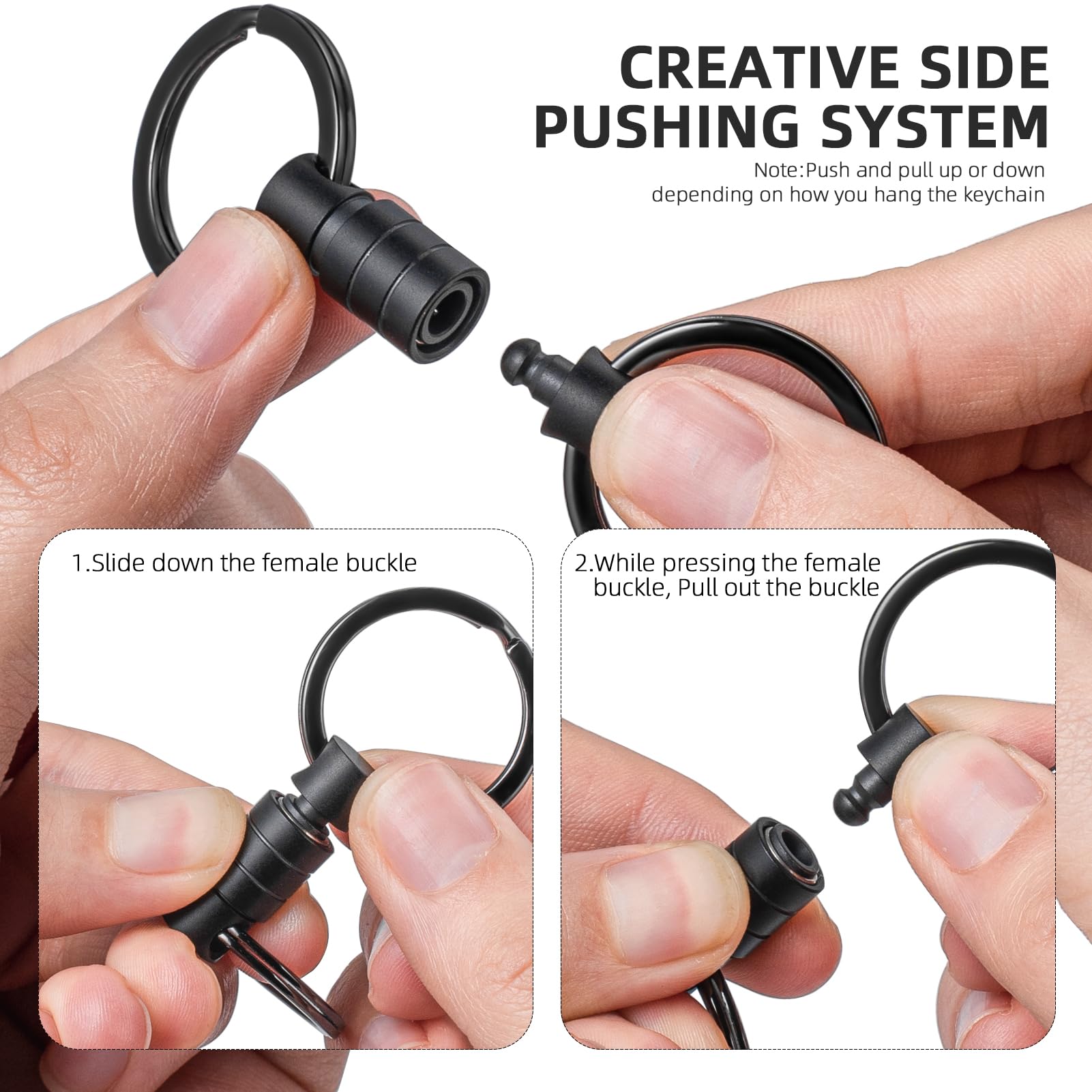 FEGVE 360° swivel detail helps prevent tangles during errands