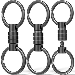 FEGVE titanium quick-release keychain with detachable rings for fast key access.