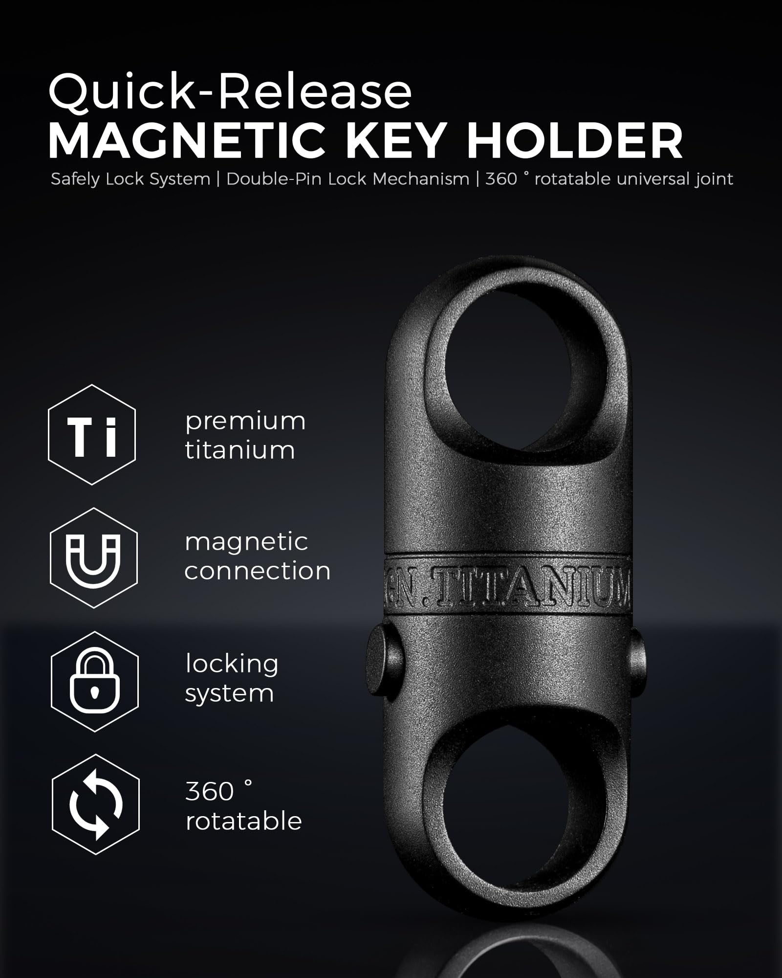 FEGVE packaging shows two stainless steel key rings included.