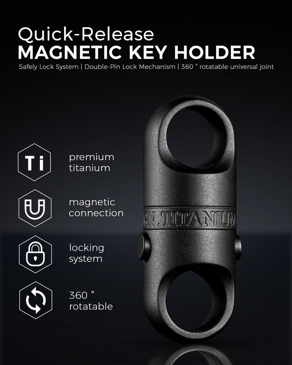 FEGVE packaging shows two stainless steel key rings included.