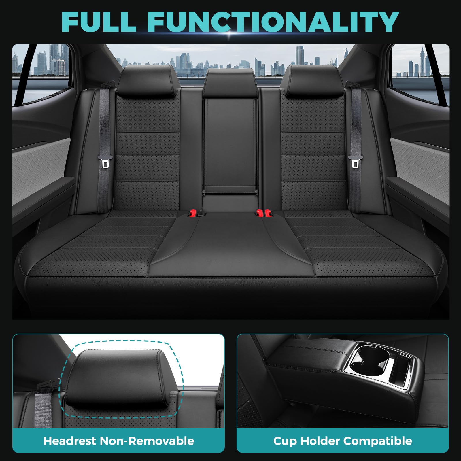 FEINEPRO Camry seat cover shows easy wipe-clean maintenance for daily use.
