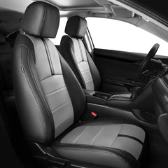 FEINEPRO Honda Civic hatchback front seat cover showing waterproof Nappa leather protection