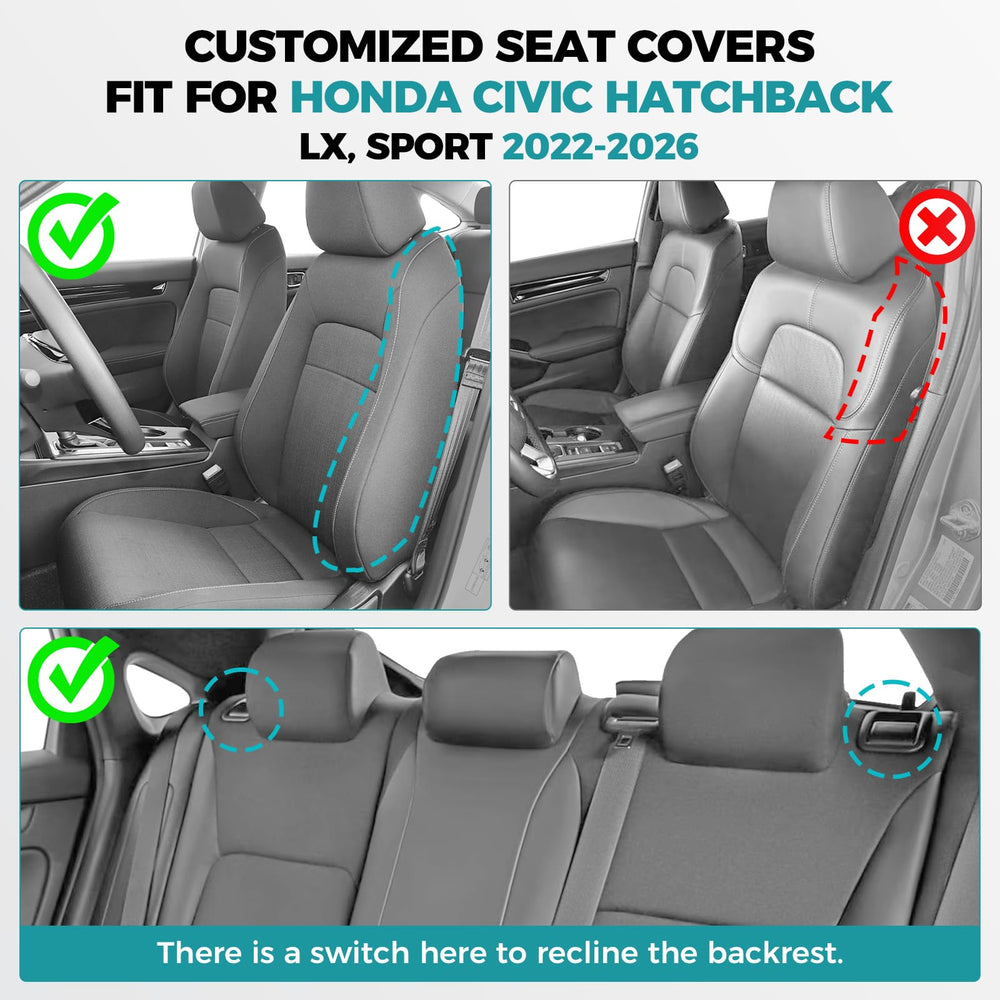 FEINEPRO close-up of Nappa leather texture for premium Civic interior look.