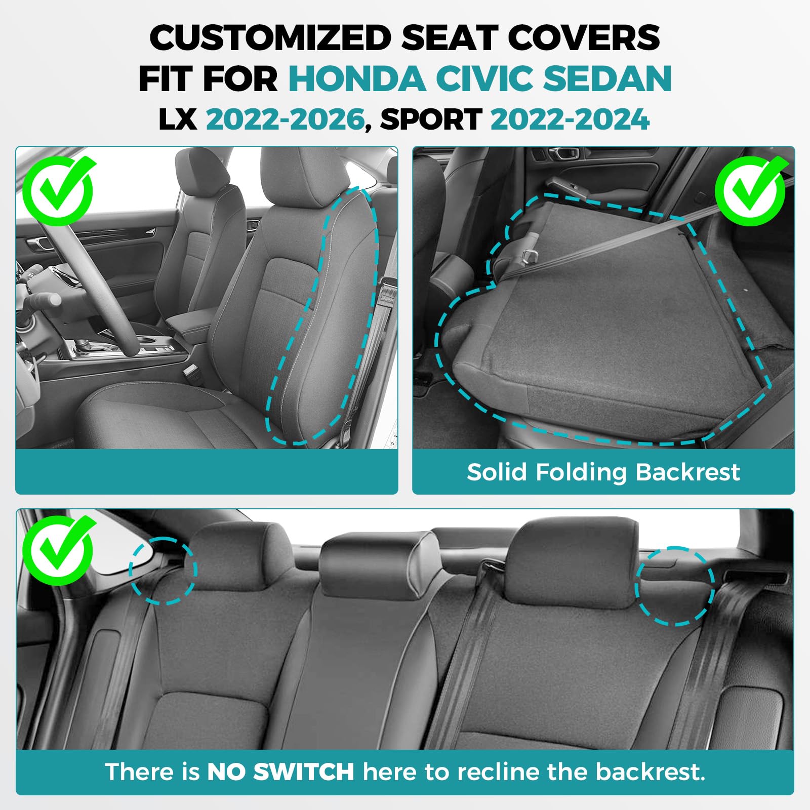 FEINEPRO rear-left seat cover showcases waterproof, stain-resistant performance.