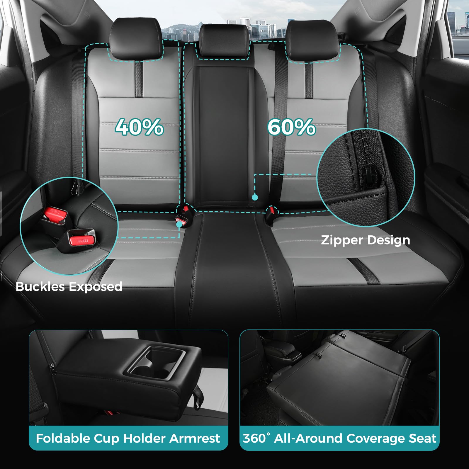 FEINEPRO waterproof material helps prevent spills from staining seats.