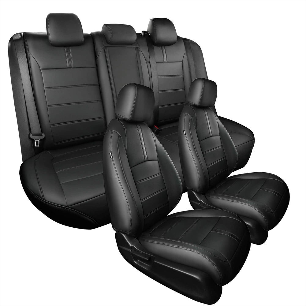 FEINEPRO Civic sedan full set in black leather look for lasting style