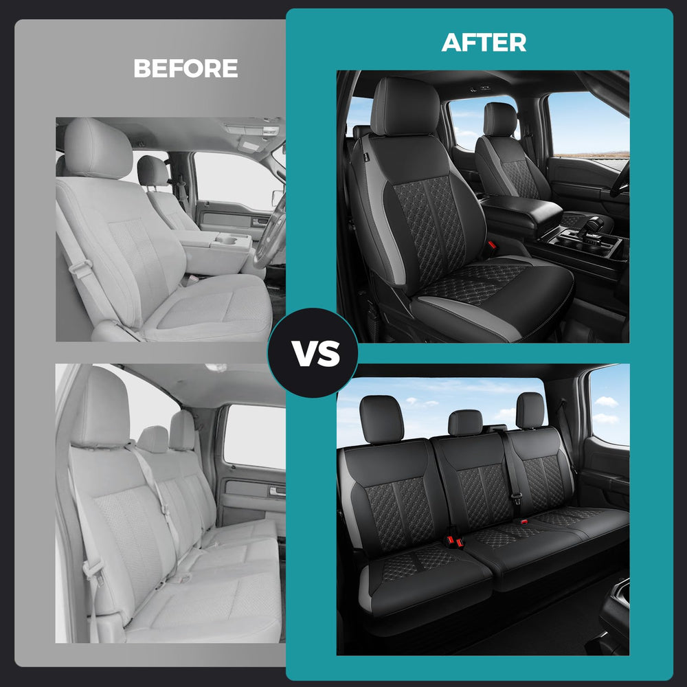 FEINEPRO F-150 durable faux leather finish on seat cover