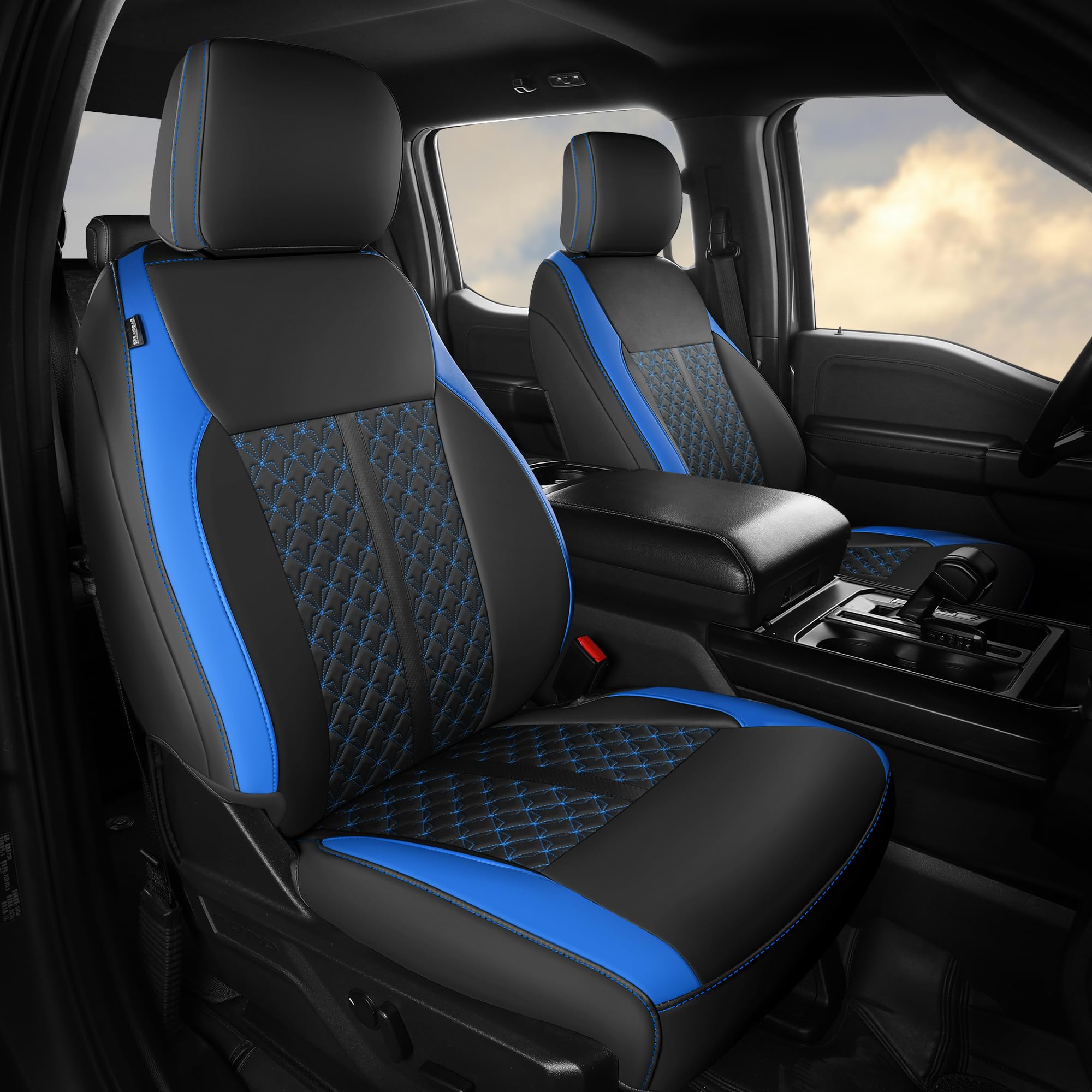 FEINEPRO Ford F-150 seat cover front view with glove-fit protection