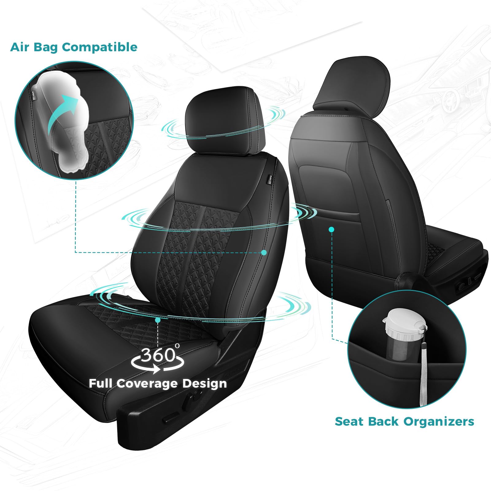 FEINEPRO airbag-safe seat cover preserves safety during deployment
