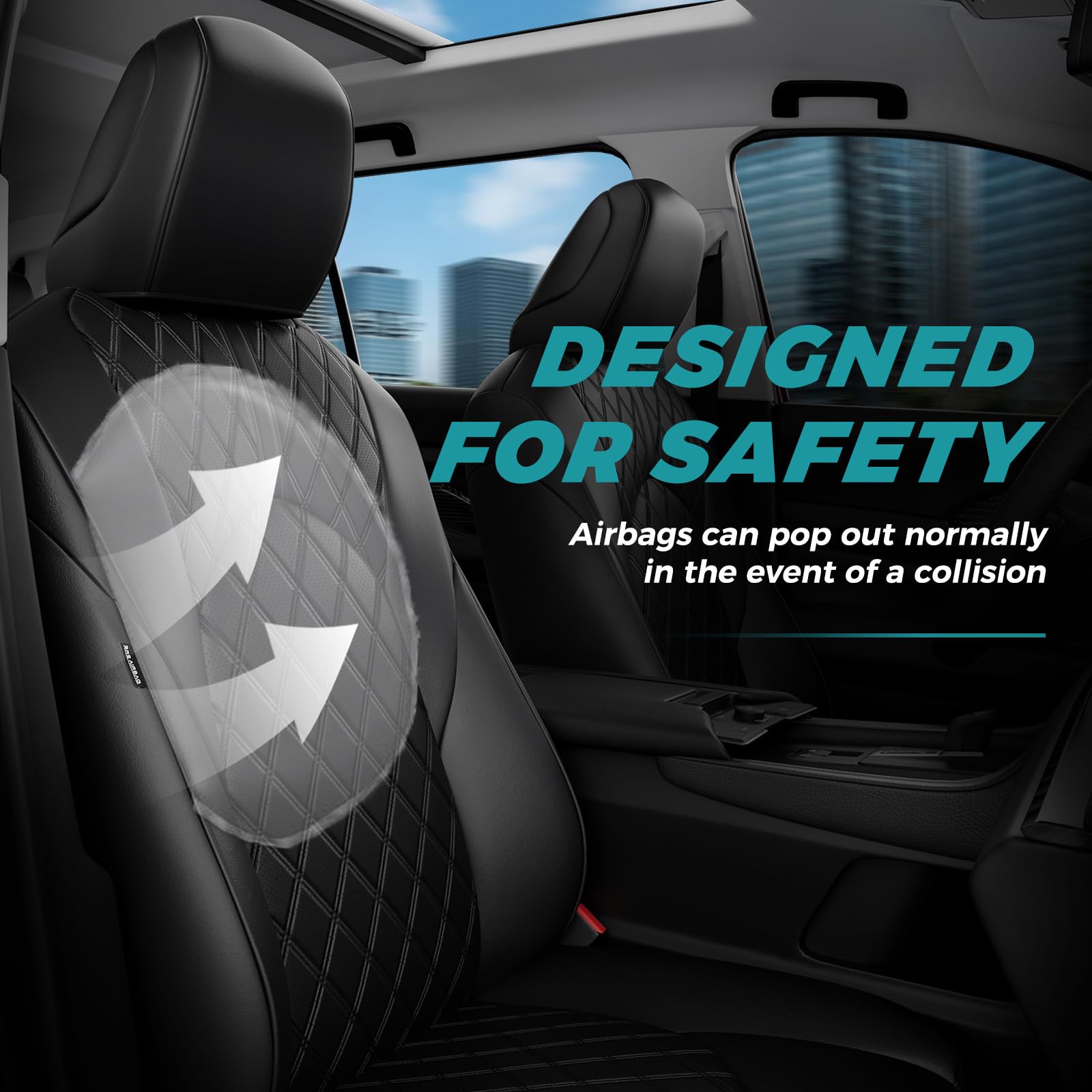FEINEPRO Grand Highlander seat covers PU leather texture: waterproof and wear-resistant