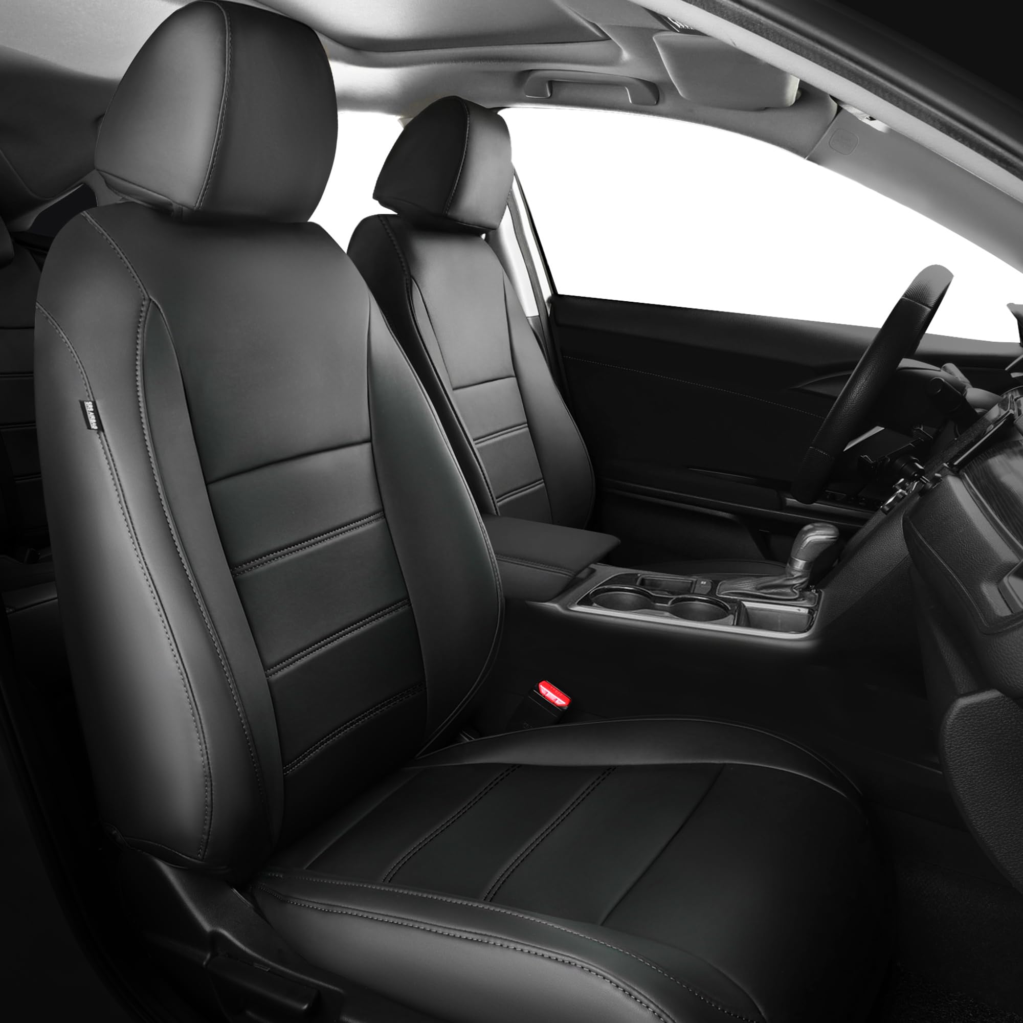 FEINEPRO Honda Civic Sport seat cover close-up of soft Nappa leather texture for premium protection