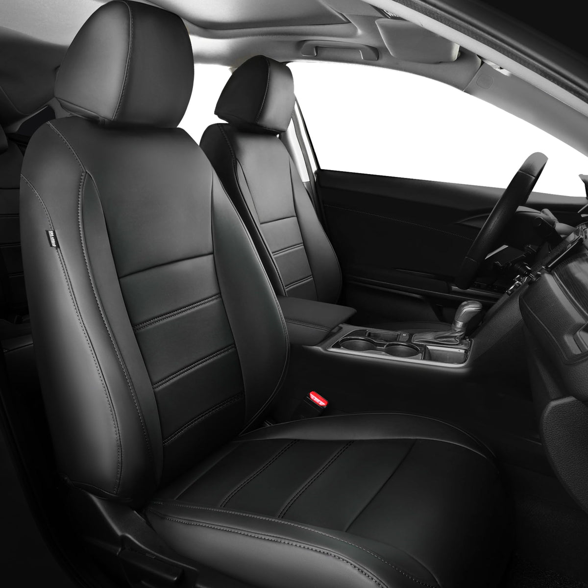 FEINEPRO Honda Civic Sport seat cover close-up of soft Nappa leather texture for premium protection
