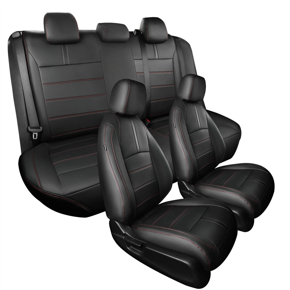 FEINEPRO baby-seat compatible back seat cover supports child seating on trips.