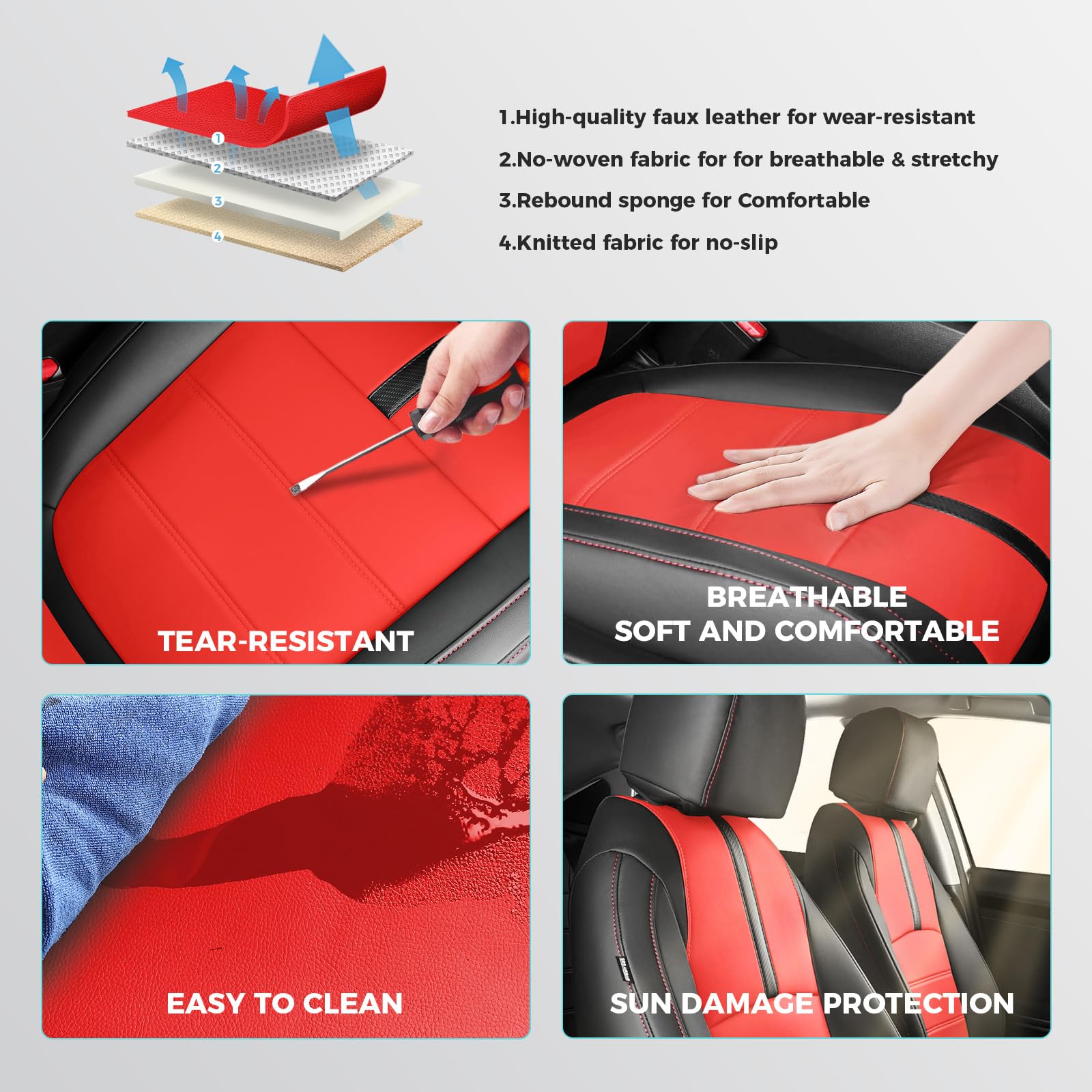 FEINEPRO waterproof finish for Civic seats keeps spills at bay