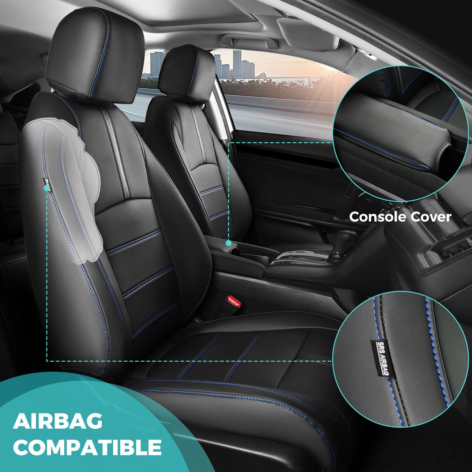 60/40 split rear seat coverage by FEINEPRO suits flexible seating