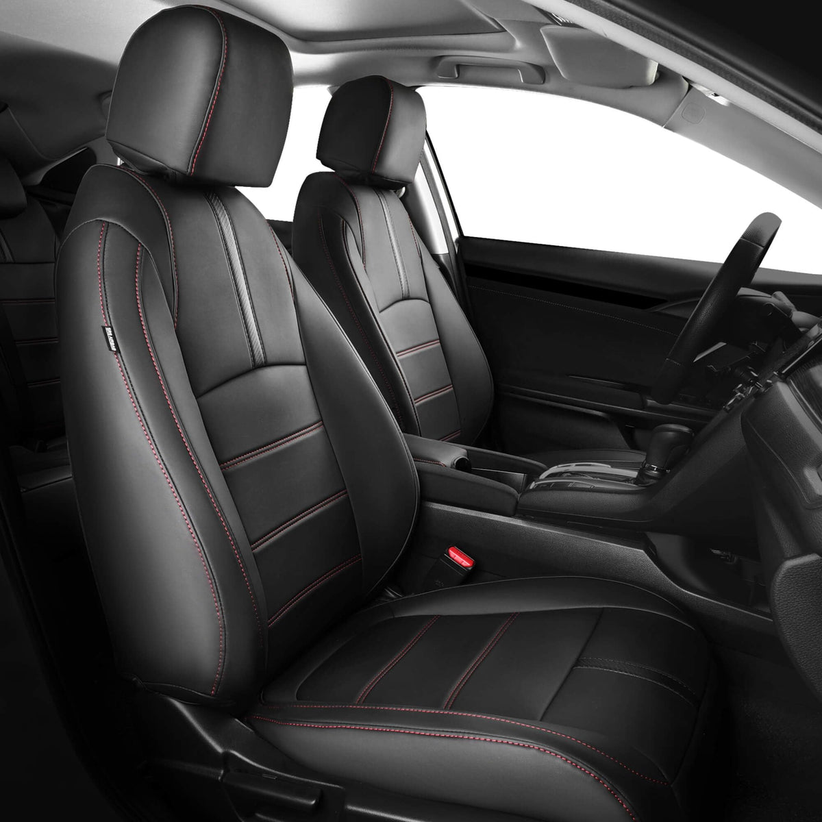 FEINEPRO front seat cover for Honda Civic LX with waterproof, premium leather look.