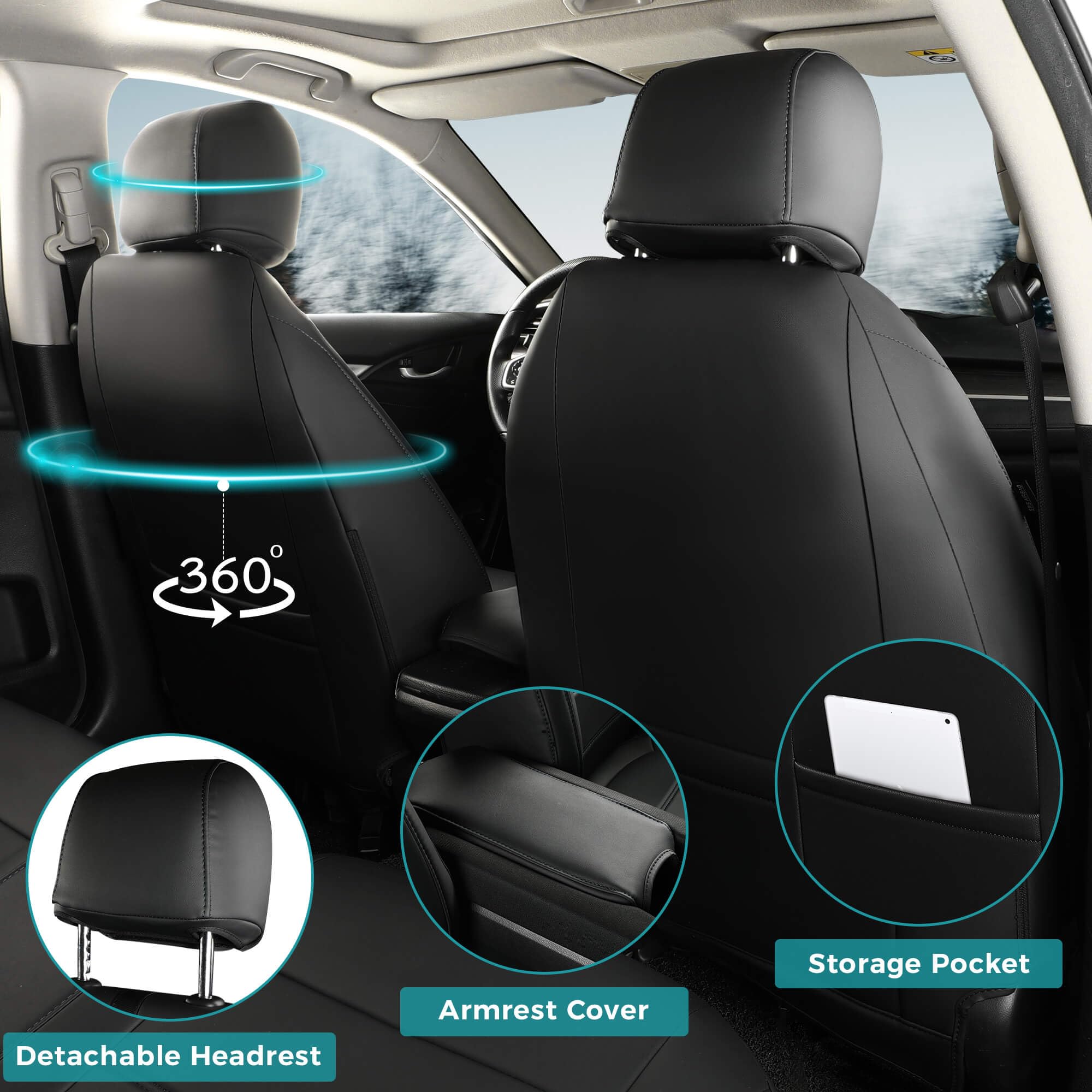 FEINEPRO waterproof rear-seat protection keeps upholstery safe from spills