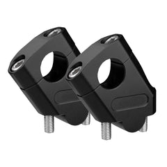 Feiteplus universal handlebar risers in front view showing black finish and build quality