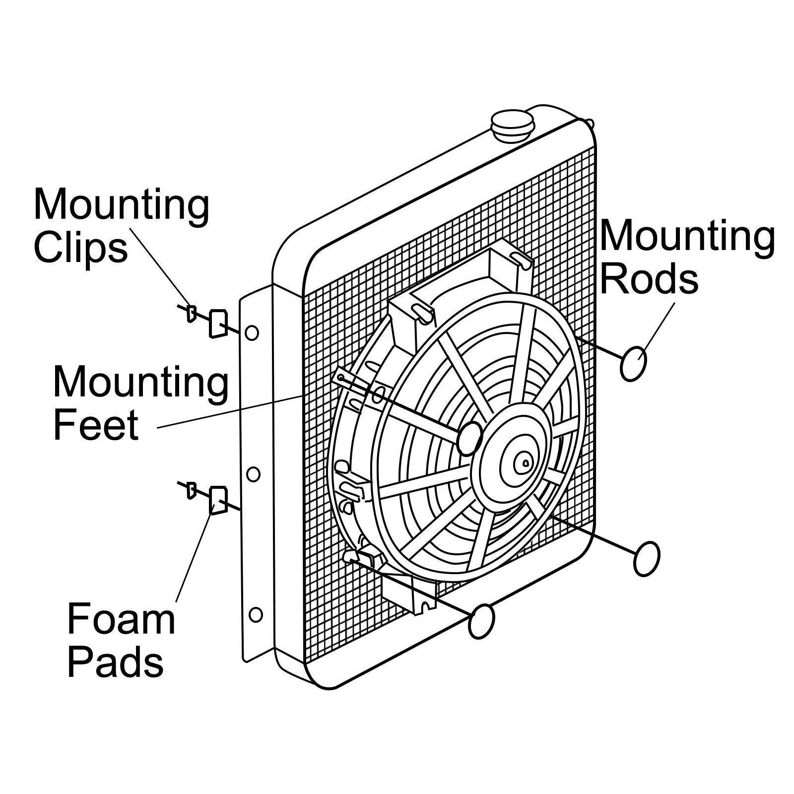 Fekuar 6-inch slim radiator fan side mount ready for tight spaces
