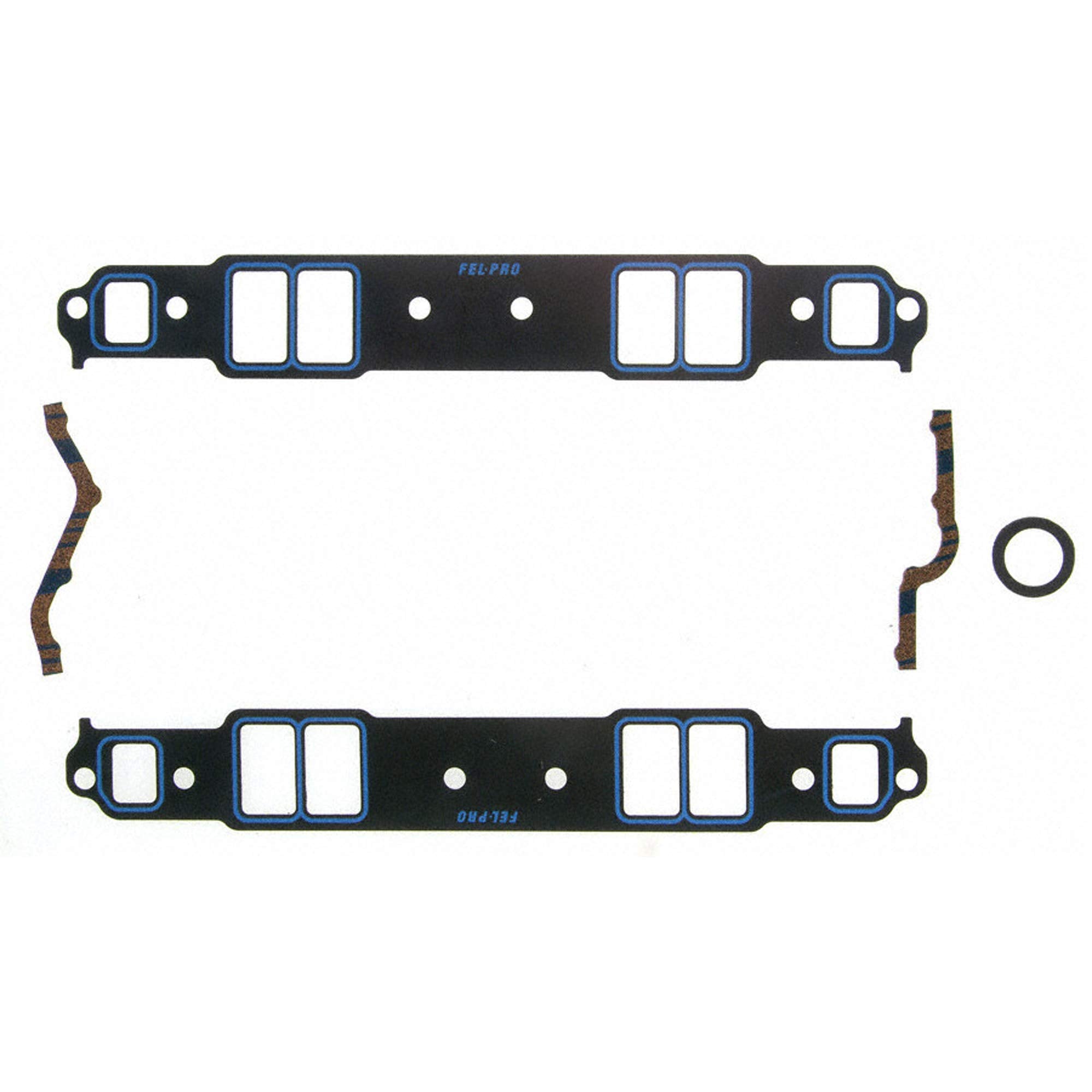 Fel-Pro 1205 S-3 gasket set packaging shows durable components for tough marine V8 engines.