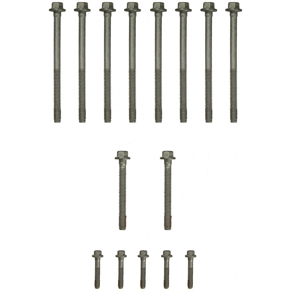 Fel-Pro ES 72173 engine cylinder head bolt set packaging highlights durable, OE-grade sealing materials.