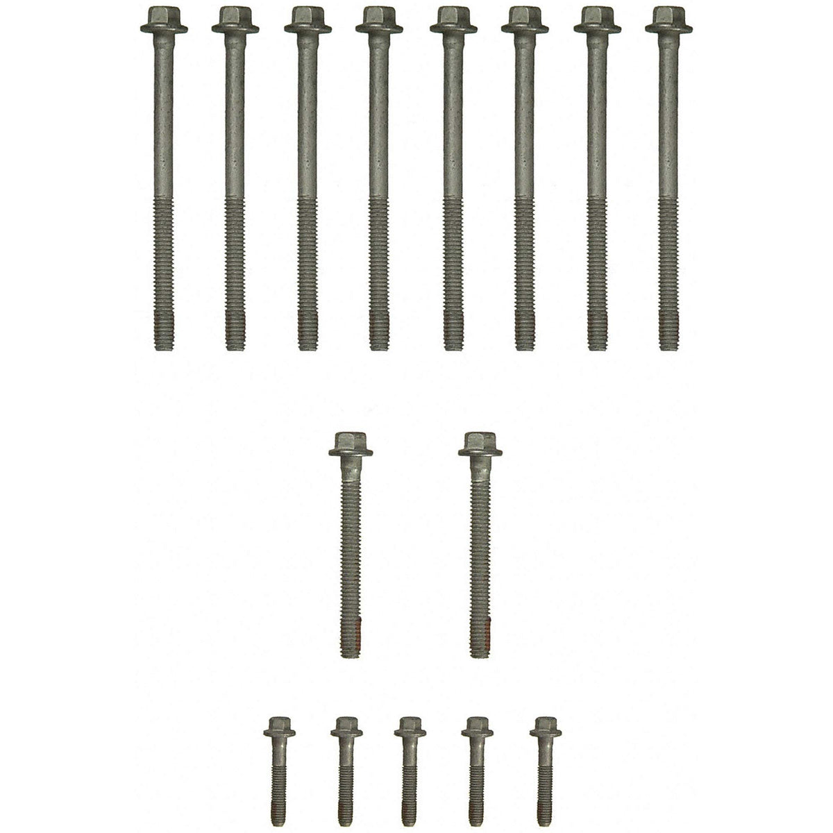 Fel-Pro ES 72173 engine cylinder head bolt set packaging highlights durable, OE-grade sealing materials.