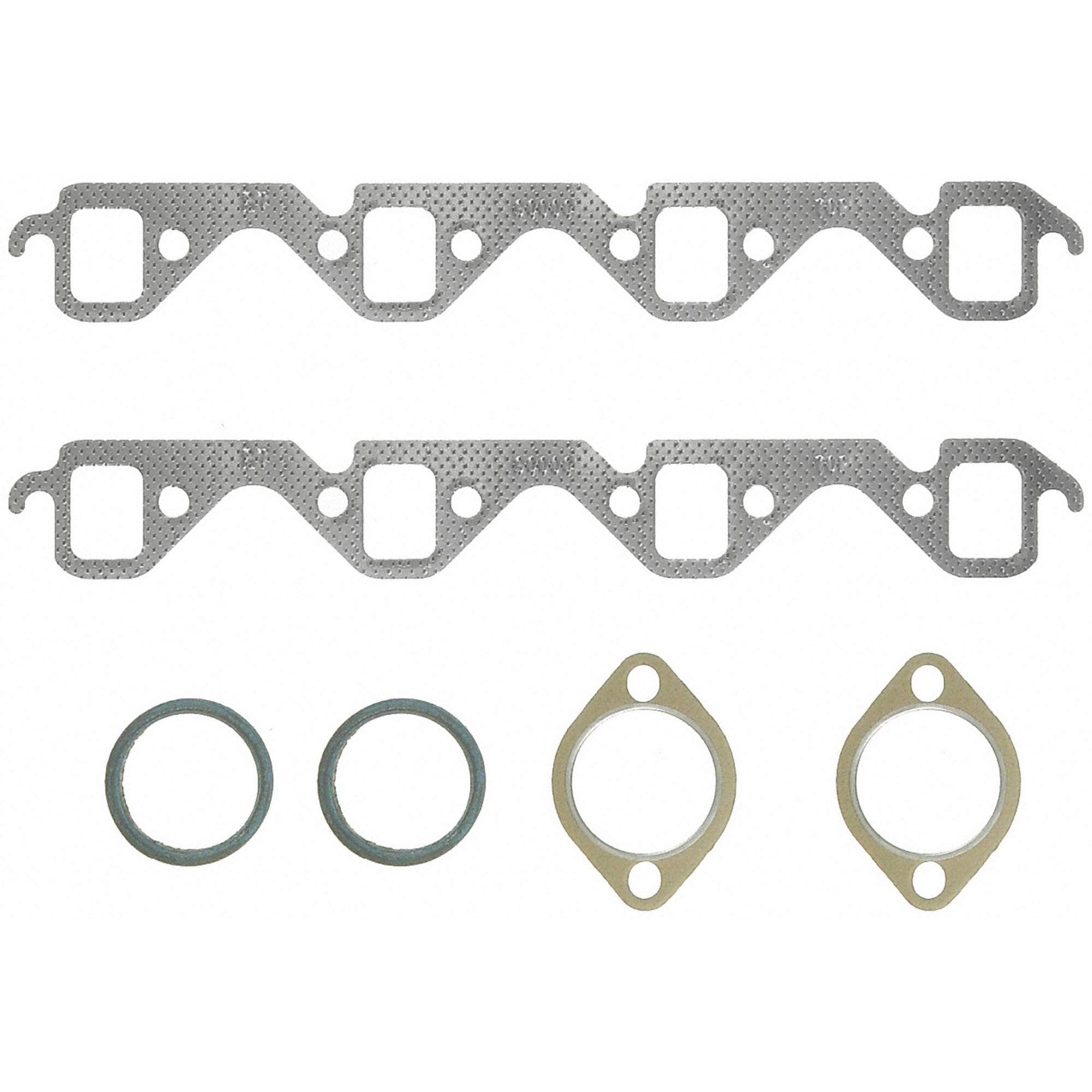 Fel-Pro MS 90000 exhaust manifold gasket set for Ford F-150 installation, ensures precise seal.