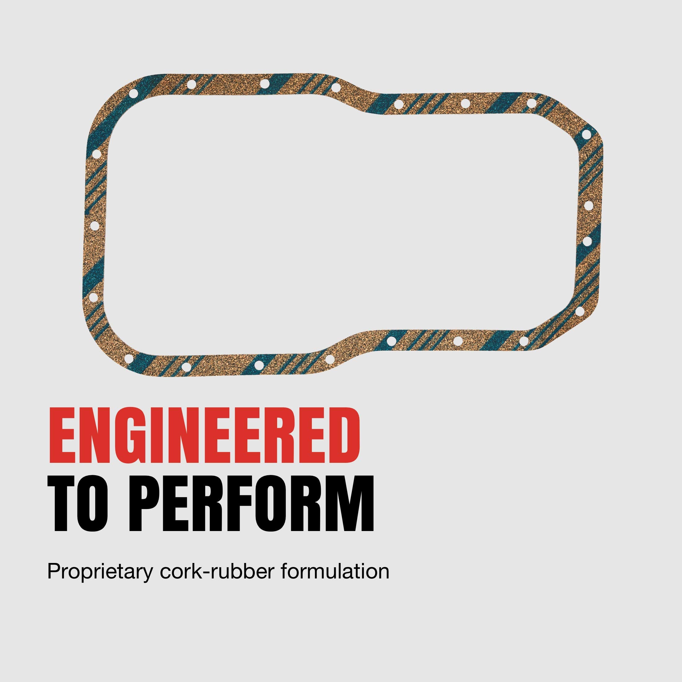 Fel-Pro OS 30687 R gasket assembly demonstrates a durable cork-rubber seal.