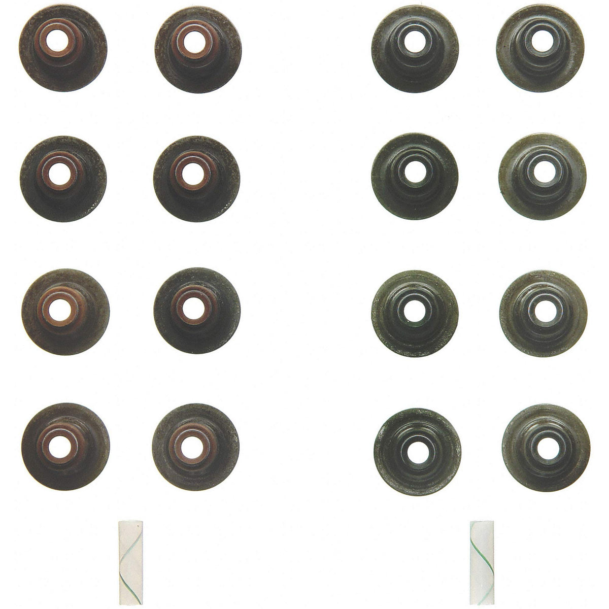 Fel-Pro SS 71039 valve stem seals close-up showing durable materials for Silverado 1500