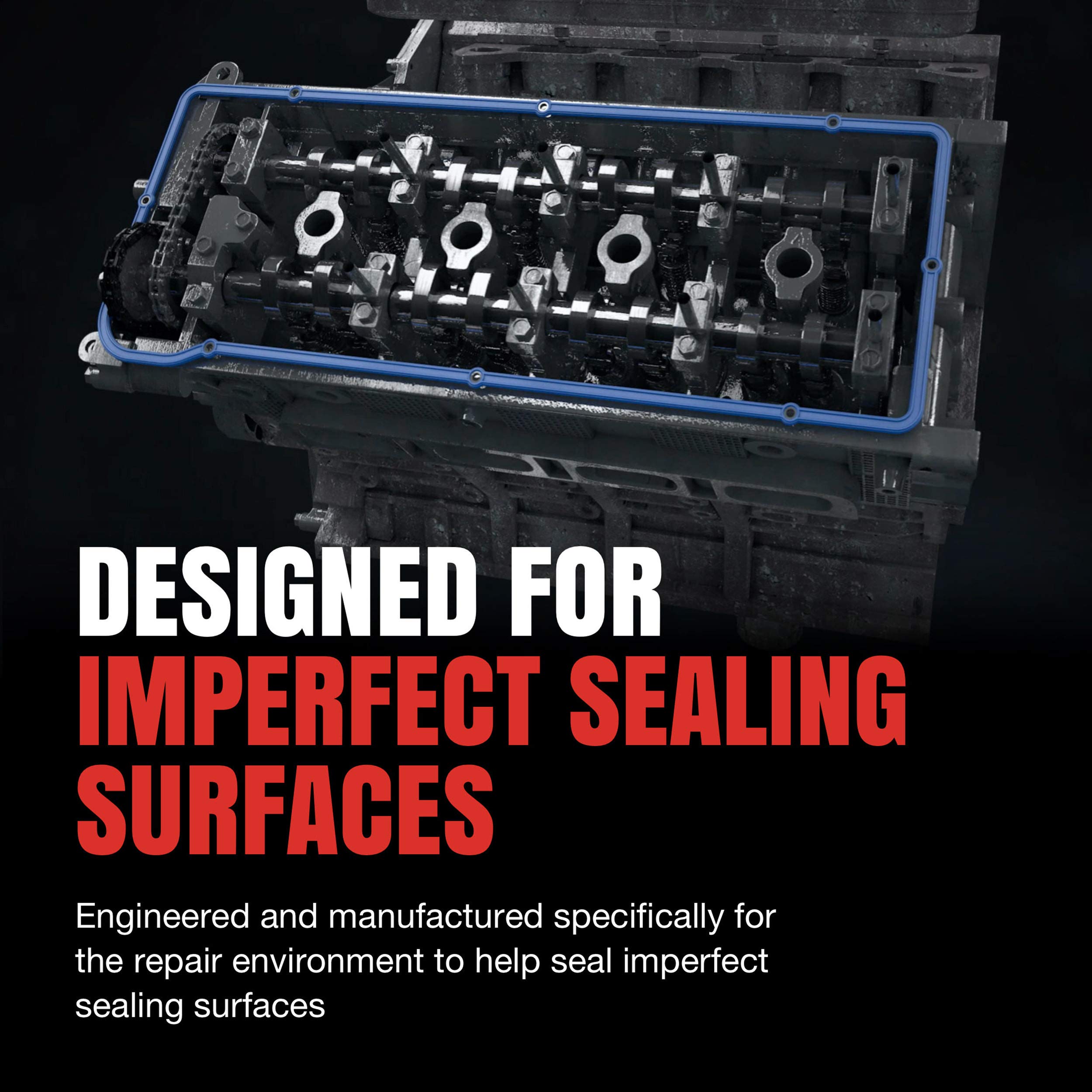 Fel-Pro VS 50522-T valve cover gasket set side view for Jeep Cherokee highlights compact design