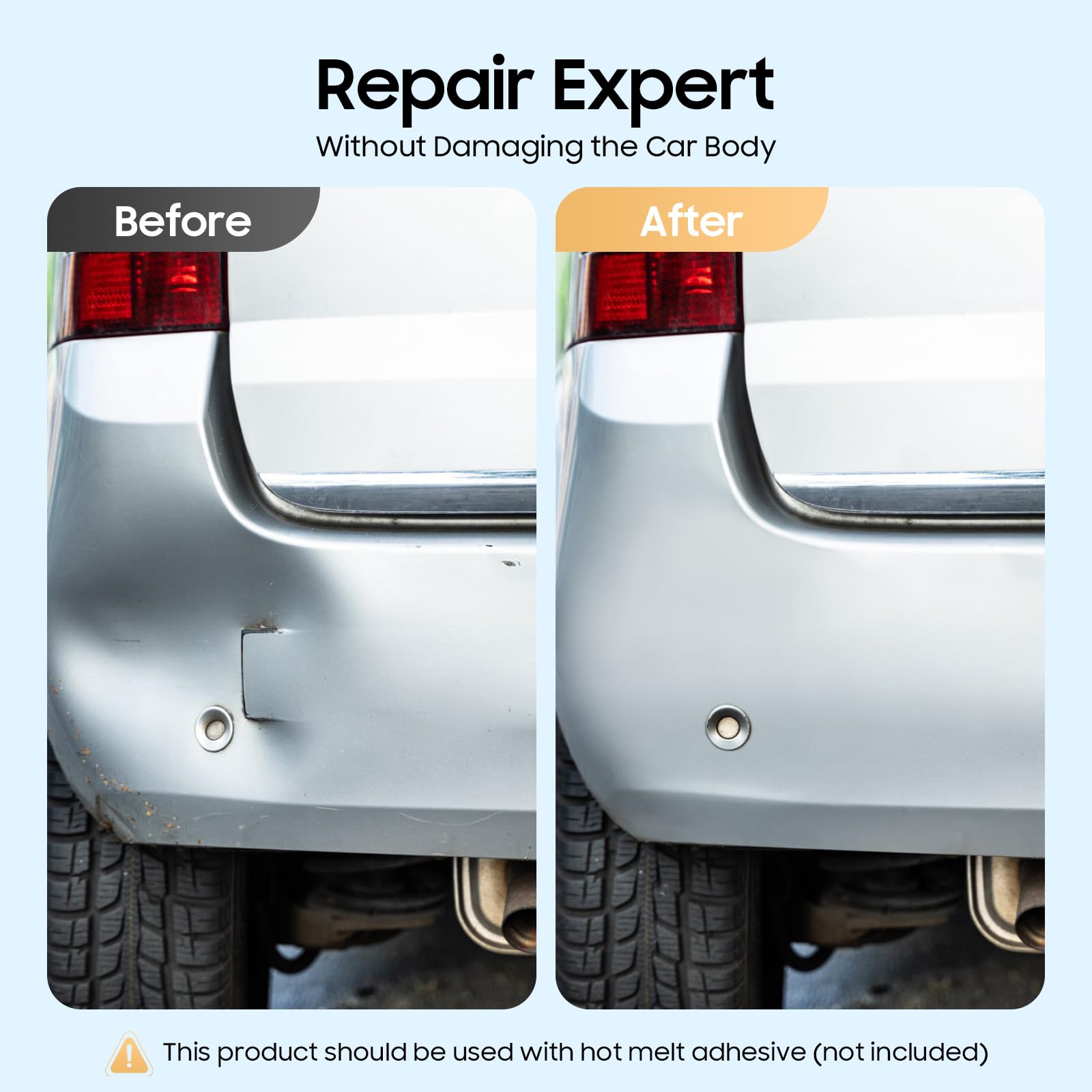 Felievy textured bottom design helps improve repair results.