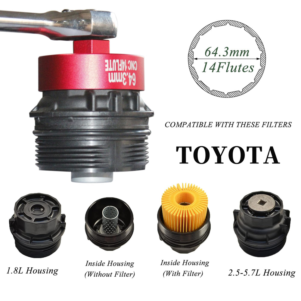 Felisbieti low-profile oil filter socket fits tight spaces for easier oil changes